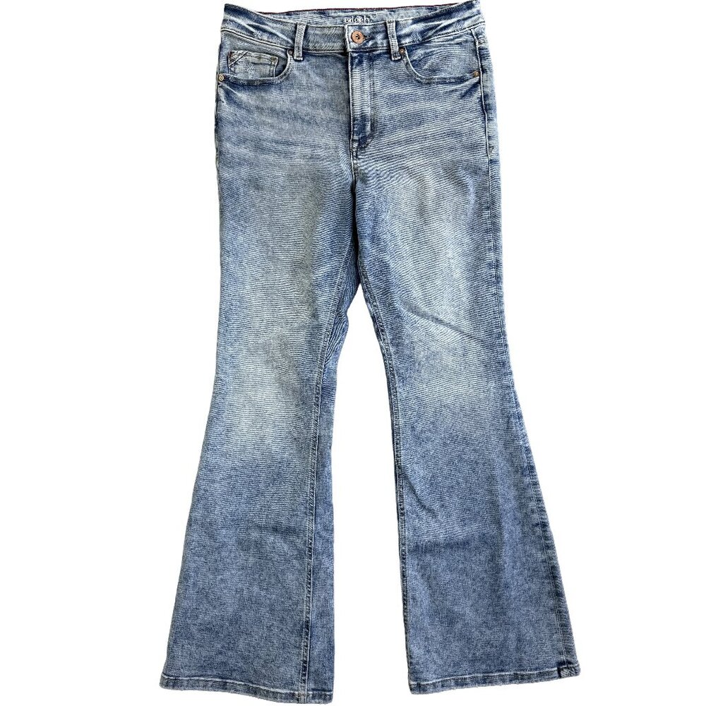 EDGELY Light Acid Wash Y2K Style Flares Women’s Size 12 REG Denim Jeans Normcore
